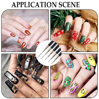 5Pcs Plastic Nail Art Line Brush AJEW-WH20816-069B-1