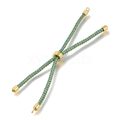 Braided Cotton Cord Slider Bracelet Making MAK-R001-01G-30-1