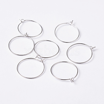 Silver Color Plated Brass Earring Hoops X-EC067-1S-1