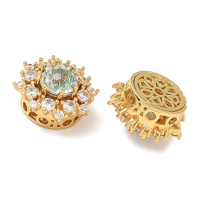 Brass Micro Pave Cubic Zirconia Beads KK-H526-15G-05-1