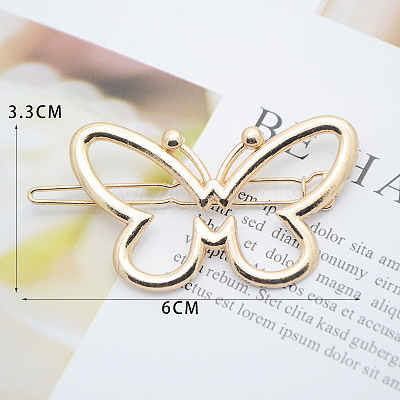 Alloy Geometric Hair Barrettes OHAR-PW0001-216-08-1