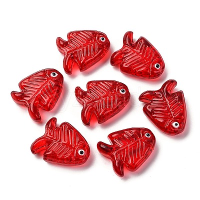 Transparent Glass Enamel Beads LAMP-U004-06-04-1