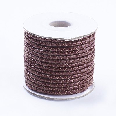 1 Roll Round Braided Cowhide Cords WL-SC0001-01A-1