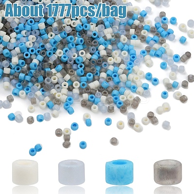 20G 4 Colors Cylinder Seed Beads SEED-YW0003-05C-1