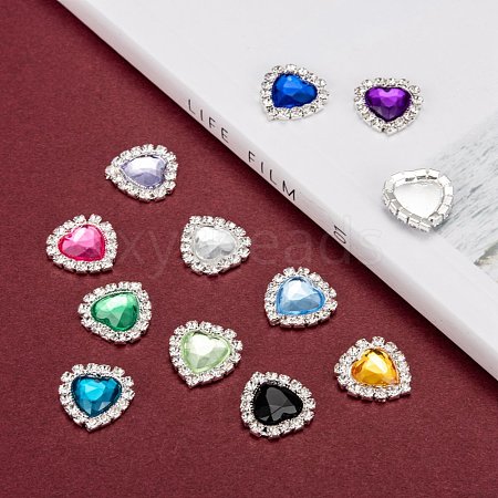 Acrylic Rhinestone Cabochons X-RB-T008-12S-1