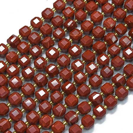 Natural Red Jasper Beads Strands G-K389-A13-01-1