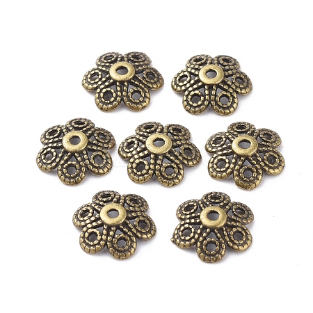 Tibetan Style Alloy Bead Caps MLF10883Y-NF-1