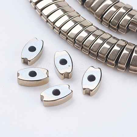 PVD Vacuum Plating Electroplate Non-magnetic Synthetic Hematite Beads Strands G-F534-D04-1