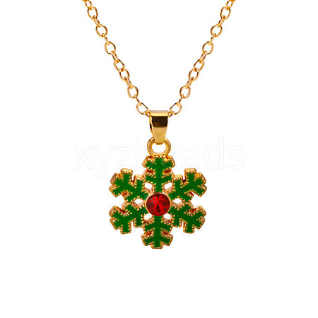 Christmas Alloy Enamel Pendant Necklaces FS-WGA5363-03-1
