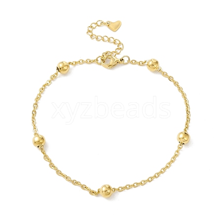 Vacuum Plating 304 Stainless Steel Satellite Chains Anklet for Women STAS-E001-25G-1