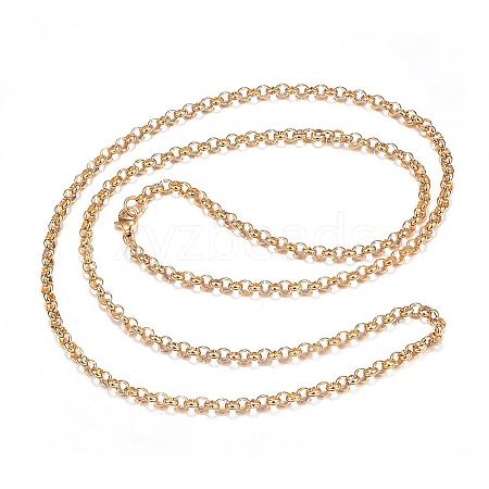 304 Stainless Steel Necklaces NJEW-E080-01G-1