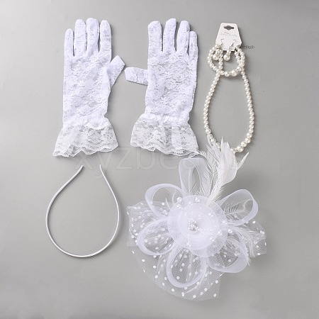 Mesh Veil Hair Bands OHAR-WH0021-97-1