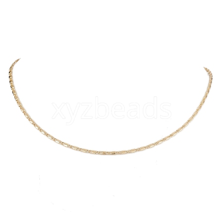 Brass Twisted Link Chain Necklace Making NJEW-JN04866-1