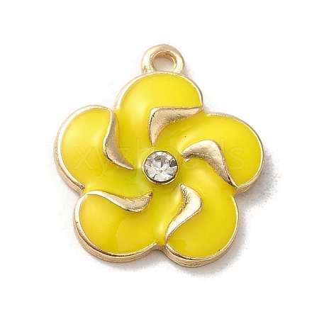 Flower Alloy Enamel Pendants ENAM-A007-03KCG-05-1