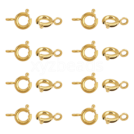 Unicraftale Vacuum Plating 304 Stainless Steel Spring Ring Clasps STAS-UN0006-31G-1