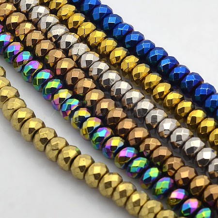 Electroplate Non-magnetic Synthetic Hematite Beads Strands G-J208F-M-1