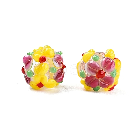 Handmade Two-Tone Lampwork Beads LAMP-T022-01A-09-1