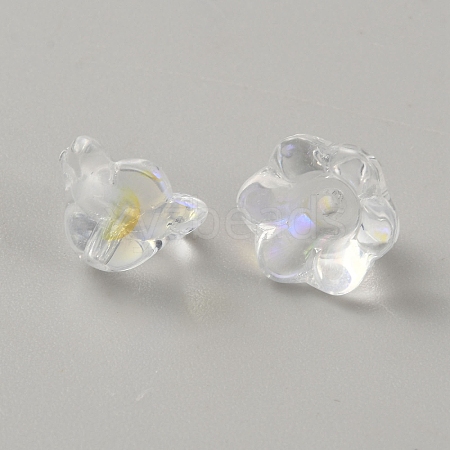Glass Gradient Color Bead Caps GLAA-WH0017-09A-19-1