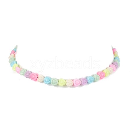 Acrylic Beaded Kids Necklaces NJEW-JN04708-01-1