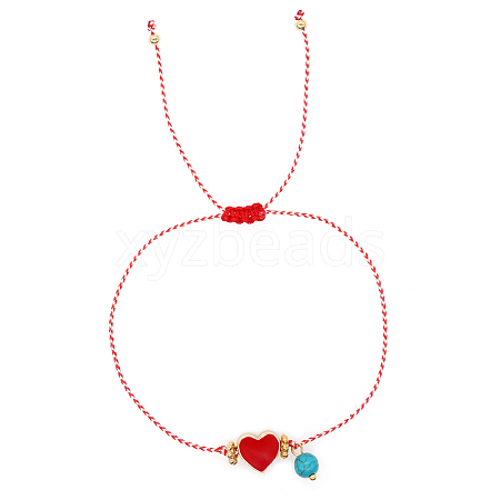 Fashion Adjustable Enamel Heart Link Bracelets SE4630-1