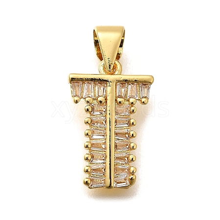 Rack Plating Brass Micro Pave Cubic Zirconia Pendants KK-L226-100G-T-1