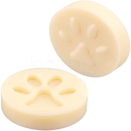 Dog Paw Shape Key Ring Hanging Plastic Mold DIY-WH0183-46-1