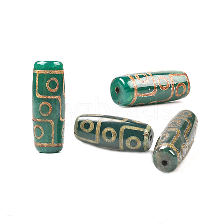 Tibetan Style dZi Beads TDZI-R002-02F-1