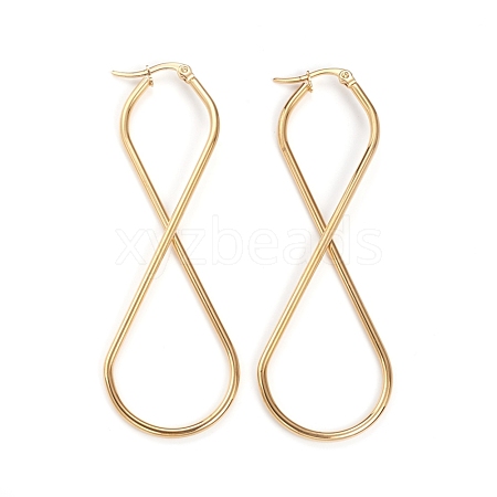 201 Stainless Steel Hoop Earrings EJEW-L243-17A-G-1