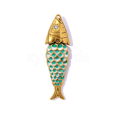 304 Stainless Steel Enamel Pendants STAS-A26-03-26-1