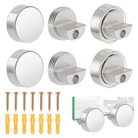 AHADERMAKER 8 Sets Zinc Alloy Mirror Mounting Clips FIND-GA0003-45-1