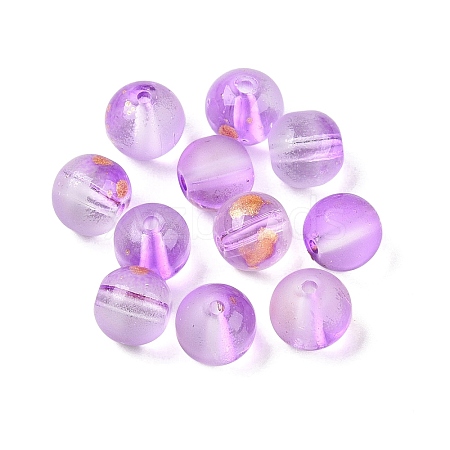 Frosted Baking Painted Glass Beads DGLA-N005-8mm-06-1