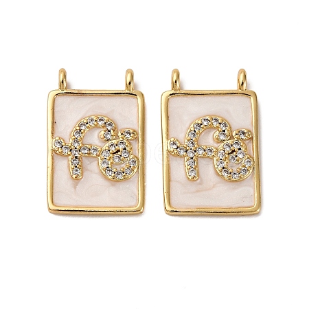Brass Micro Pave Cubic Zirconia Pendants KK-D390-27G-01-1