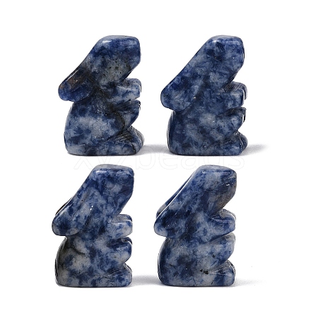 Natural Blue Spot Jasper Rabbit Display Decorations G-R007-02K-1