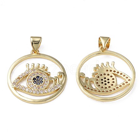 Brass Micro Pave Cubic Zirconia Pendants ZIRC-N039-232-1