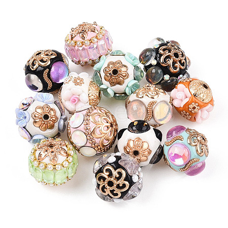 Handmade Indonesia Alloy Beads IPDL-B001-08-1-1