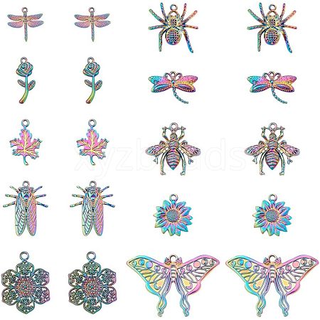 CHGCRAFT 20Pcs 10 Style Alloy Pendants FIND-CA0005-82-1