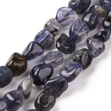 Natural Iolite Beads Strands G-A208-09-1