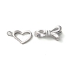 Rhodium Plated 925 Sterling Silver Fold Over Clasps STER-D005-07P-2