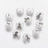 Brass Crimp Beads Covers KK-G017-S-1