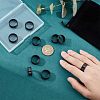 10Pcs Stainless Steel Grooved Finger Ring Settings STAS-UN0039-22D-2