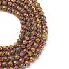 Electroplated Natural Lava Rock Beads Strands LS-G-S352-30D-07-1
