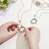 2Pcs 2 Colors 304 Stainless Steel Cable Chain Necklace NJEW-NB00010-3