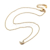 304 Stainless Steel Crystal Rhinestone Pendant Cable Chain Necklaces for Women NJEW-C062-01E-G-4