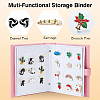 Imitation Leather Earring Displays Storage Book EDIS-WH0022-45A-4