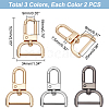 6pcs 3 colors Zinc Alloy Swivel Lobster Claw Clasps FIND-PH0008-62A-2