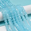 Imitation Jade Glass Beads Stands EGLA-A035-J8mm-D09-2