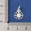 925 Sterling Silver Pave Clear Cubic Zirconia Compass Charms STER-K180-02S-2