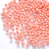 6/0 Baking Paint Glass Round Seed Beads SEED-S036-01C-17-1