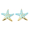 Ocean 304 Stainless Steel Enamel Pendants X-STAS-T076-08B-03G-1
