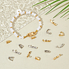 40Pcs 2 Colors 304 Stainless Steel Fold Over Clasps STAS-UN0056-16-2